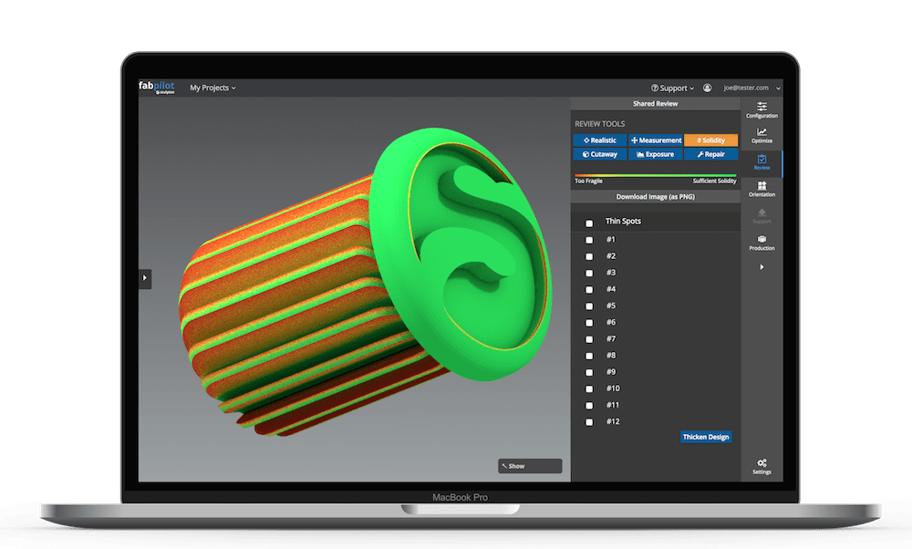 3D file analysis fabpilot